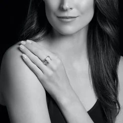 Shop Large Diamond Statement Ring Silver