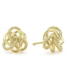 Fashion Large 18K Gold Love Knot Stud Earrings Gold