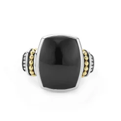 Shop Large Onyx Statement Ring Two-Tone