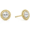 Shop Large Rose Cut Diamond Stud Earrings Diamonds