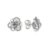 Best Sale Large Silver Love Knot Stud Earrings Caviar Earrings