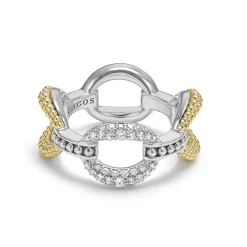 Cheap Large Two-Tone Eternity Diamond Ring Diamonds