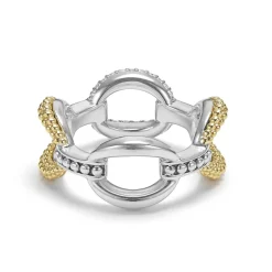 Cheap Large Two-Tone Eternity Diamond Ring Diamonds