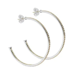 Online Large Two-Tone Hoop Earrings Caviar Earrings