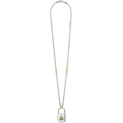 Clearance Large Two-Tone Lock Necklace Two-Tone