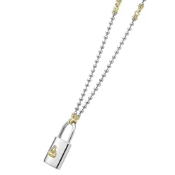 Clearance Large Two-Tone Lock Necklace Two-Tone