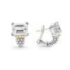 Clearance Large White Topaz Huggie Earrings Gemstones