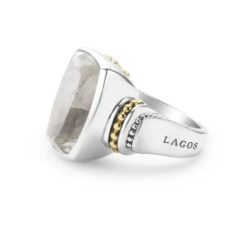 Online Large White Topaz Statment Ring Gemstones