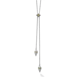 Fashion Lariat Diamond Necklace Two-Tone