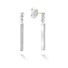 New Linear Diamond Earrings Silver