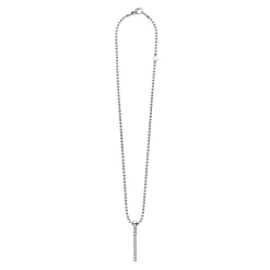 Shop Linear Diamond Pendant Necklace Silver