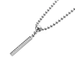 Shop Linear Diamond Pendant Necklace Silver