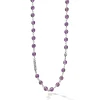 Flash Sale Long Amethyst Beaded Necklace Gemstones