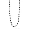 Outlet Long Black Ceramic Beaded Necklace Gemstones