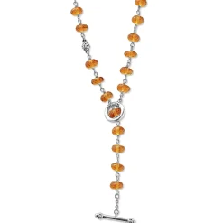 Clearance Long Citrine Beaded Necklace Gemstones