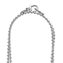 Best Long Silver Caviar Beaded Necklace Chains