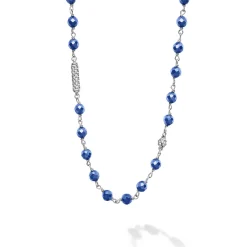 Discount Long Ultramarine Ceramic Beaded Necklace Long Necklaces
