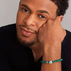 New Malachite Skull Bracelet Bracelets