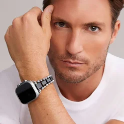 Flash Sale Matte Black Ceramic And Stainless Steel Watch Bracelet-42-49Mm Watch Bands