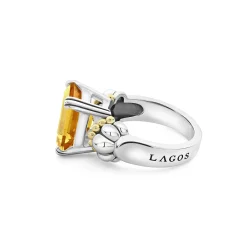 Clearance Medium Emerald-Cut Citrine Ring Gemstones