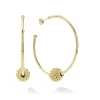 Clearance Medium 18K Gold Caviar Ball Hoop Earrings Hoop Earrings