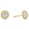 Shop Medium Rose Cut Diamond Stud Earrings Gold