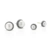 Shop Mother And Child Pearl Earring Set Silver