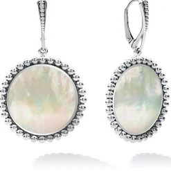 Online Mother Of Pearl Circle Drop Earrings Drop Earrings