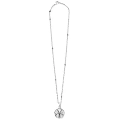 Hot Mother Of Pearl Flower Pendant Necklace Silver