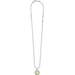 New N Initial Charm Necklace Two-Tone