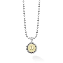 Cheap O Initial Charm Necklace Two-Tone