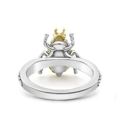 Fashion Olive Quartz Beetle Diamond Ring Diamonds