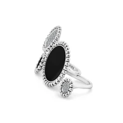 Cheap Onyx And Diamond Circle Statement Ring Statement Rings