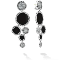 Shop Onyx And Diamond Statement Earrings Diamonds