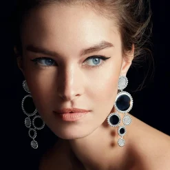 Shop Onyx And Diamond Statement Earrings Diamonds