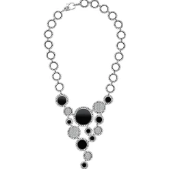 Clearance Onyx And Diamond Statement Bib Necklace Diamonds