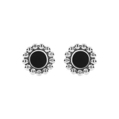 Clearance Onyx Circle Stud Earrings Stud Earrings