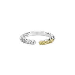 Store Open Diamond Stacking Ring Two-Tone