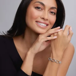 Best Oval Fluted Link Bracelet Silver