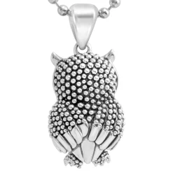 Best Owl Pendant Necklace Silver