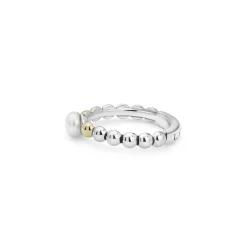 Clearance Pearl And Diamond Ring Gift Set Two-Tone