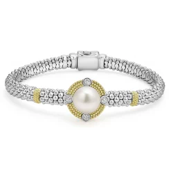 Fashion Pearl Diamond Caviar Bracelet | 6Mm Diamonds