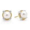 Outlet Pearl Diamond Stud Earrings Diamonds