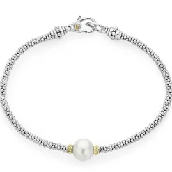 Sale Pearl Earrings And Bracelet Gift Set Two-Tone