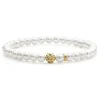 Cheap Pearl Gold Station Bead Bracelet Gold
