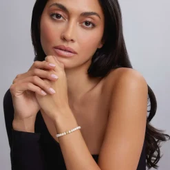 Sale Pearl Gold Station Bead Bracelet Pearl