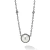 Outlet Pearl Pendant Necklace Silver