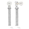 Clearance Pearl Tassel Drop Earrings Silver