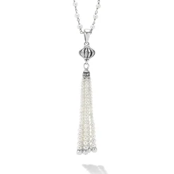 Shop Pearl Tassel Pendant Necklace Long Necklaces