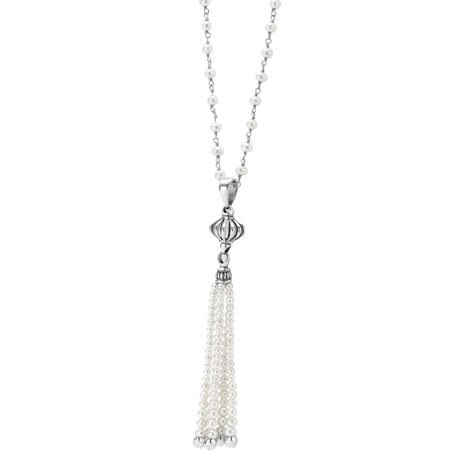 Flash Sale Pearl Tassel Pendant Necklace Silver